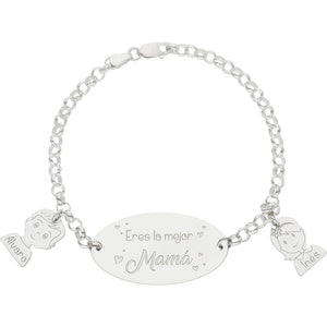 PULSERA PLATA 925MM MEJOR MAMA