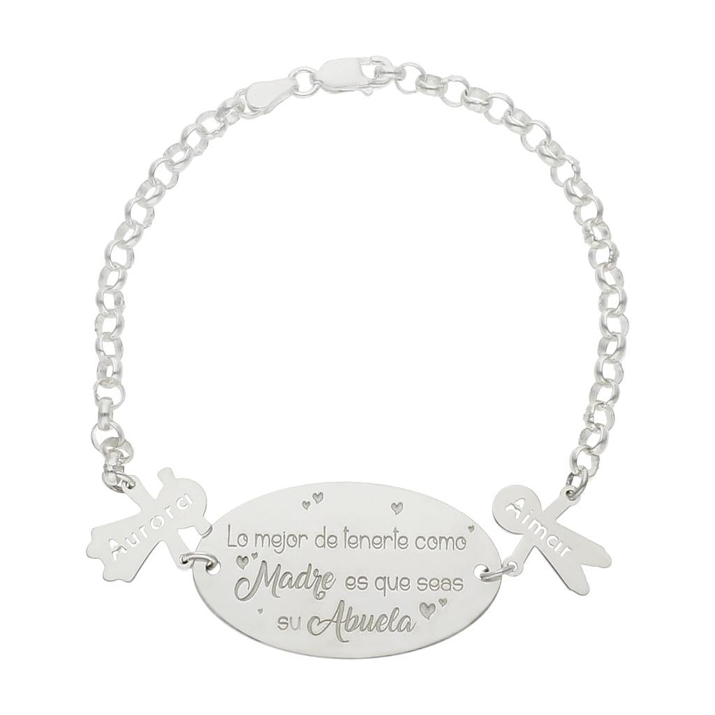 PULSERA PLATA 925MM MEJOR ABUELA