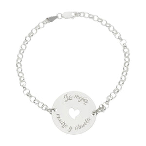 PULSERA PLATA 925MM LA MEJOR MAMA Y ABUELA
