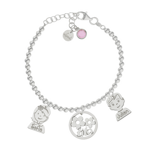 PULSERA MI HISTORIA PLATA 925MM BOLAS TITA