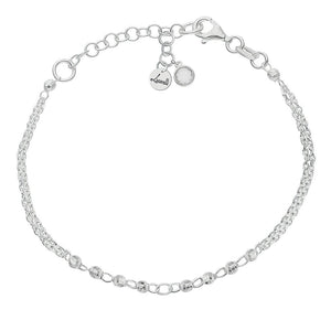 PULSERA MI HISTORIA PLATA 925MM FORZADA + BOLAS - CIRCONITA