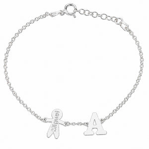 PULSERA PLATA 925MM NIÑO + INICIAL