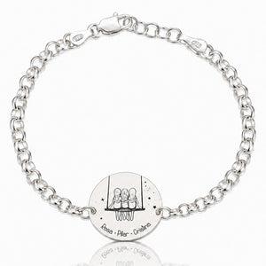 PULSERA PLATA 925MM COLUMPIO AMIGAS - 23MM