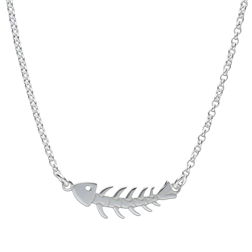 GARGANTILLA PLATA 925MM RASPA PEZ