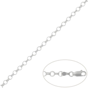 CADENA PLATA 925MM ROLOT - 4MM