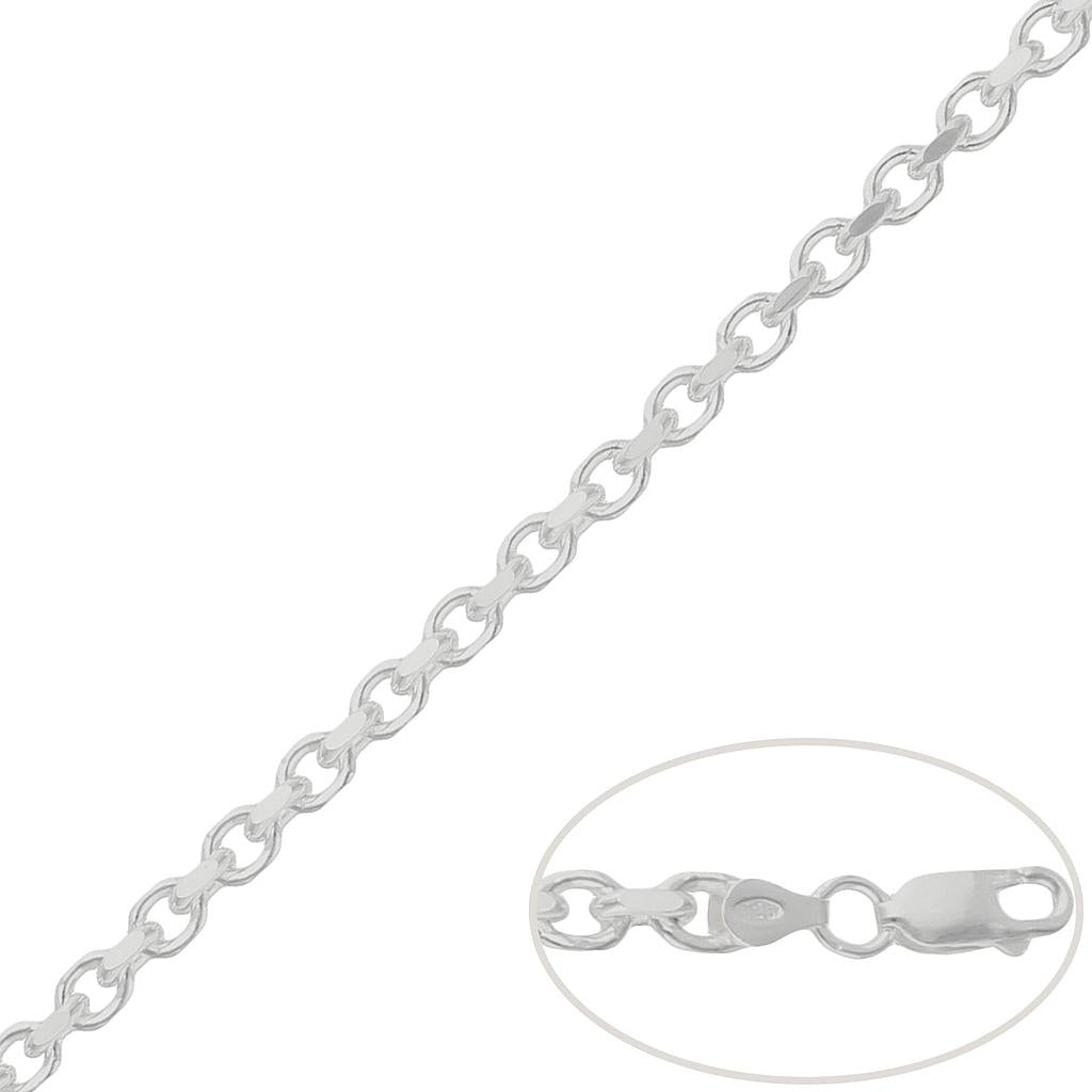 CADENA PLATA 925MM ROLOT 4 CARAS - 5MM