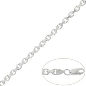 CADENA PLATA 925MM ROLOT 4 CARAS - 5MM