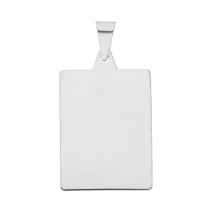 PLACA PLATA 925MM RECTANGULAR PEQUEÑA - 20x27MM