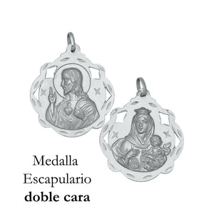 MEDALLA PLATA 925MM ESCAPULARIO - 20x23MM