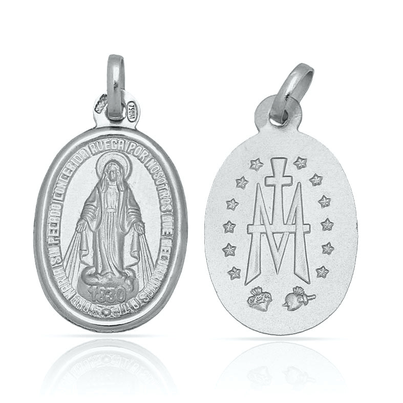 MEDALLA PLATA 925MM V. MILAGROSA MEDIANA - 15x24MM