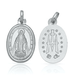MEDALLA PLATA 925MM V. MILAGROSA MEDIANA - 15x24MM