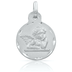 MEDALLA PLATA 925MM ANGEL DE LA GUARDA - 15MM
