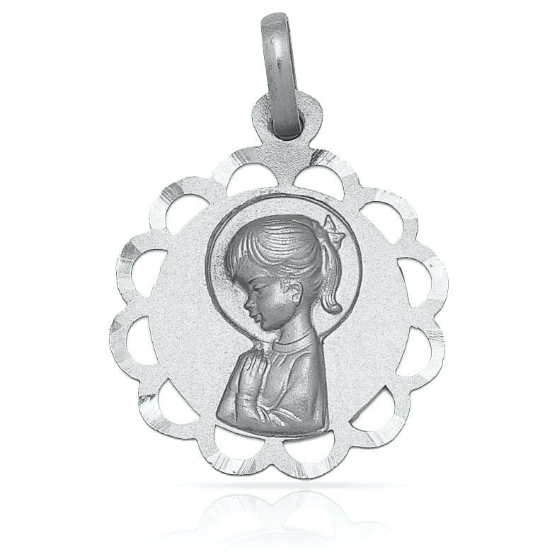 MEDALLA PLATA 925MM VIRGEN NIÑA - 17MM