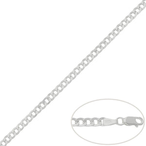 CADENA PLATA 925MM BARBADA - 4MM