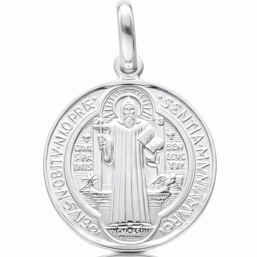 MEDALLA PLATA 925MM SAN BENITO - 25MM