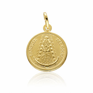 MEDALLA PLATA CHAPADA EN ORO V. DEL ROCIO - 17MM