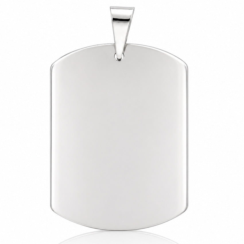 PLACA PLATA 925MM MILITAR GRANDE - 25x35MM