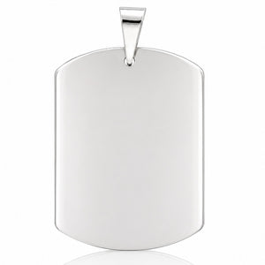 PLACA PLATA 925MM MILITAR GRANDE - 25x35MM