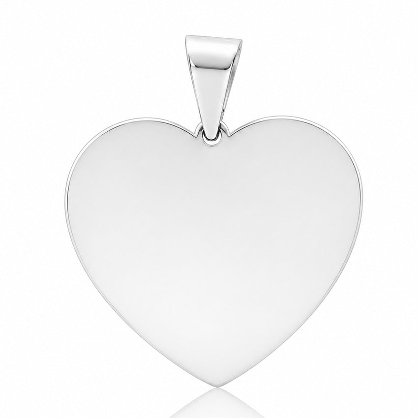COLGANTE PLATA 925MM CORAZON GRANDE - 29x26MM