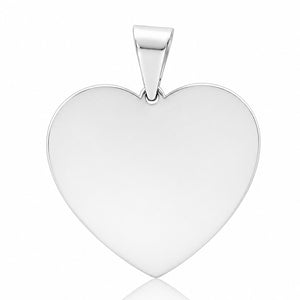 COLGANTE PLATA 925MM CORAZON GRANDE - 29x26MM