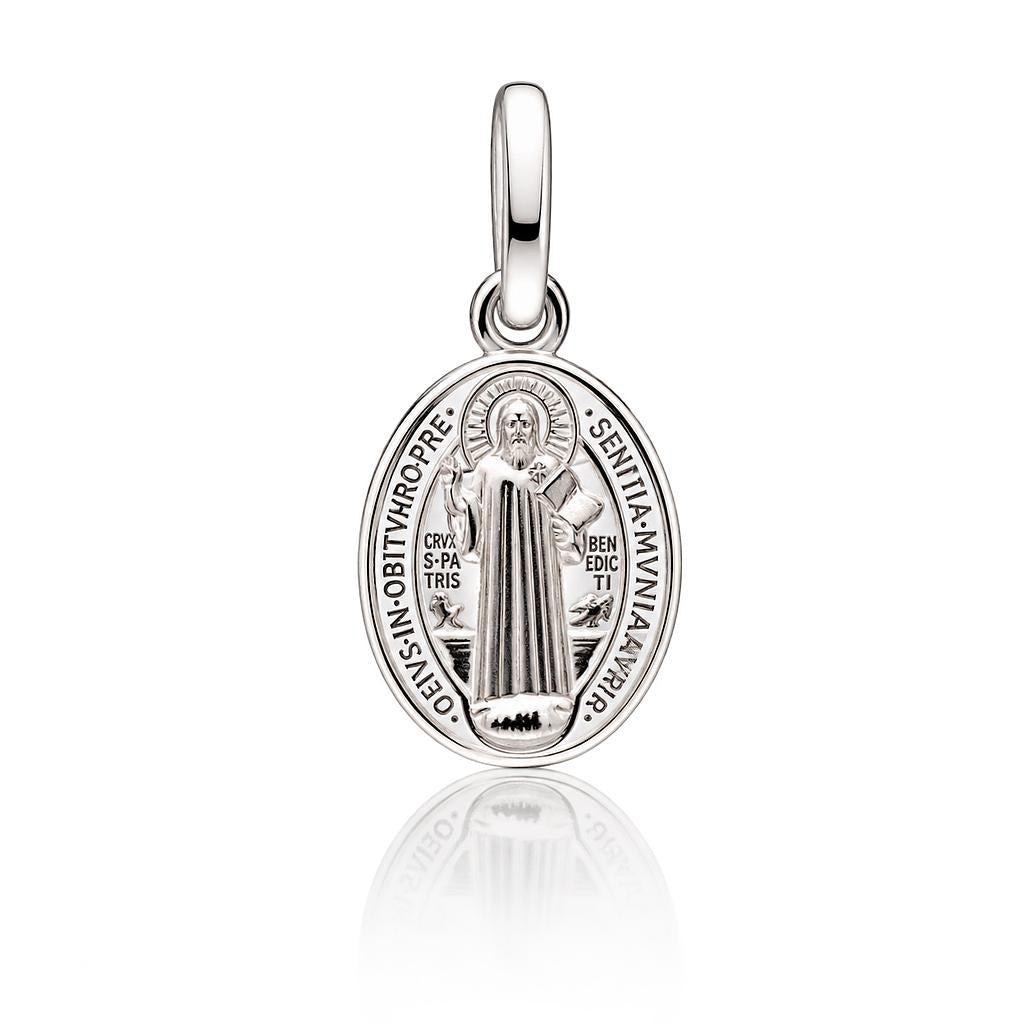 MEDALLA PLATA 925MM SAN BENITO OVAL - 8x12MM