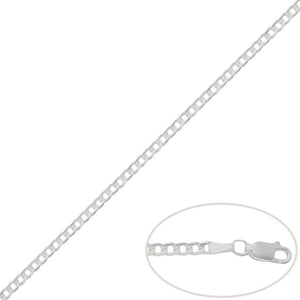 CADENA PLATA 925MM BARBADA - 3MM