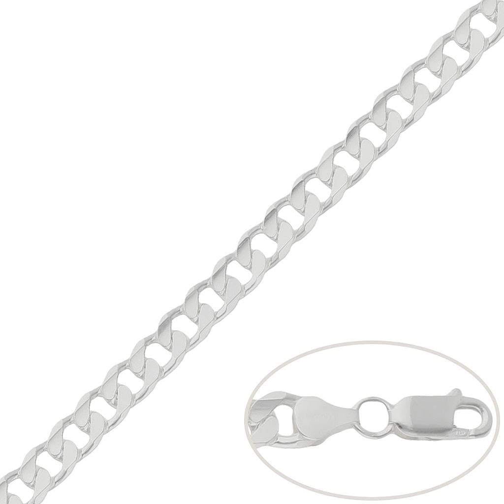 CADENA PLATA 925MM BARBADA - 7.50MM