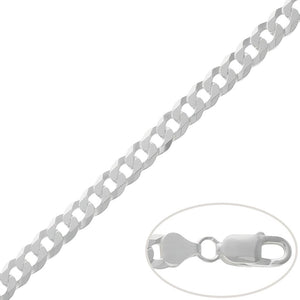 CADENA PLATA 925MM BARBADA - 8MM