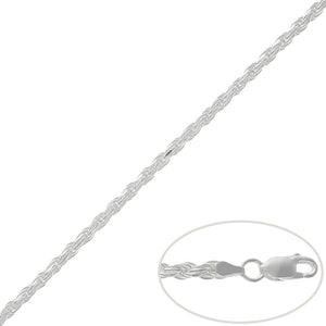 CORDON PLATA 925MM MACIZO - 3MM