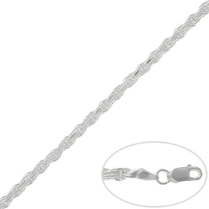 CORDON PLATA 925MM MACIZO - 4MM