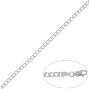 CADENA PLATA 925MM BARBADA - 4MM