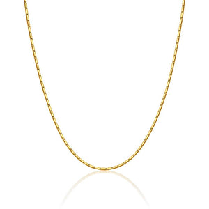 CADENA PLATA CHAPADA EN ORO OCTOGONAL - 0.65MM