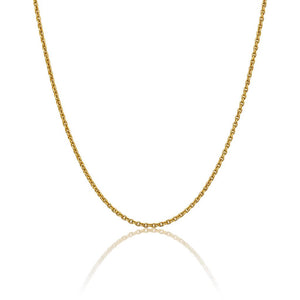 CADENA PLATA CHAPADA EN ORO FORZADA - 1MM