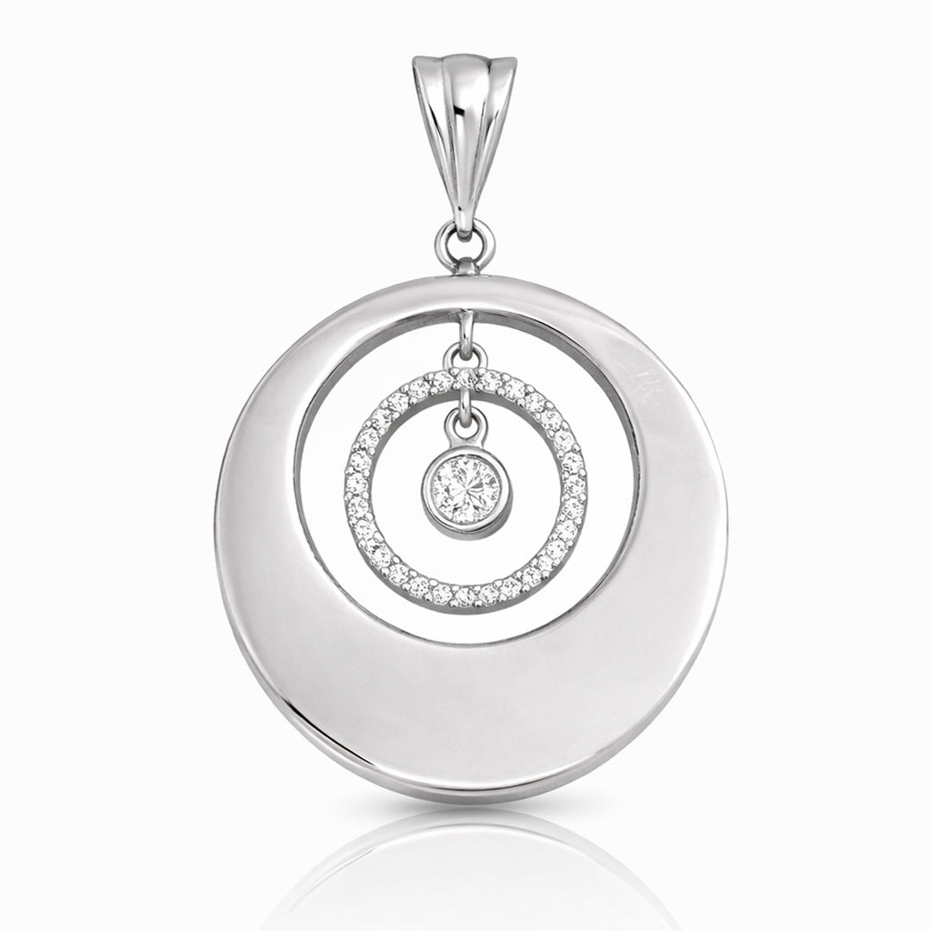COLGANTE PLATA 925MM REDONDO CIRCONITA