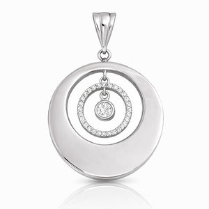 COLGANTE PLATA 925MM REDONDO CIRCONITA