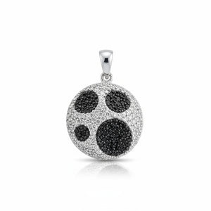 COLGANTE PLATA 925MM REDONDO CIRCONITAS