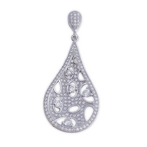 COLGANTE PLATA 925MM CIRCONITAS
