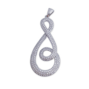 COLGANTE PLATA 925MM CIRCONITAS