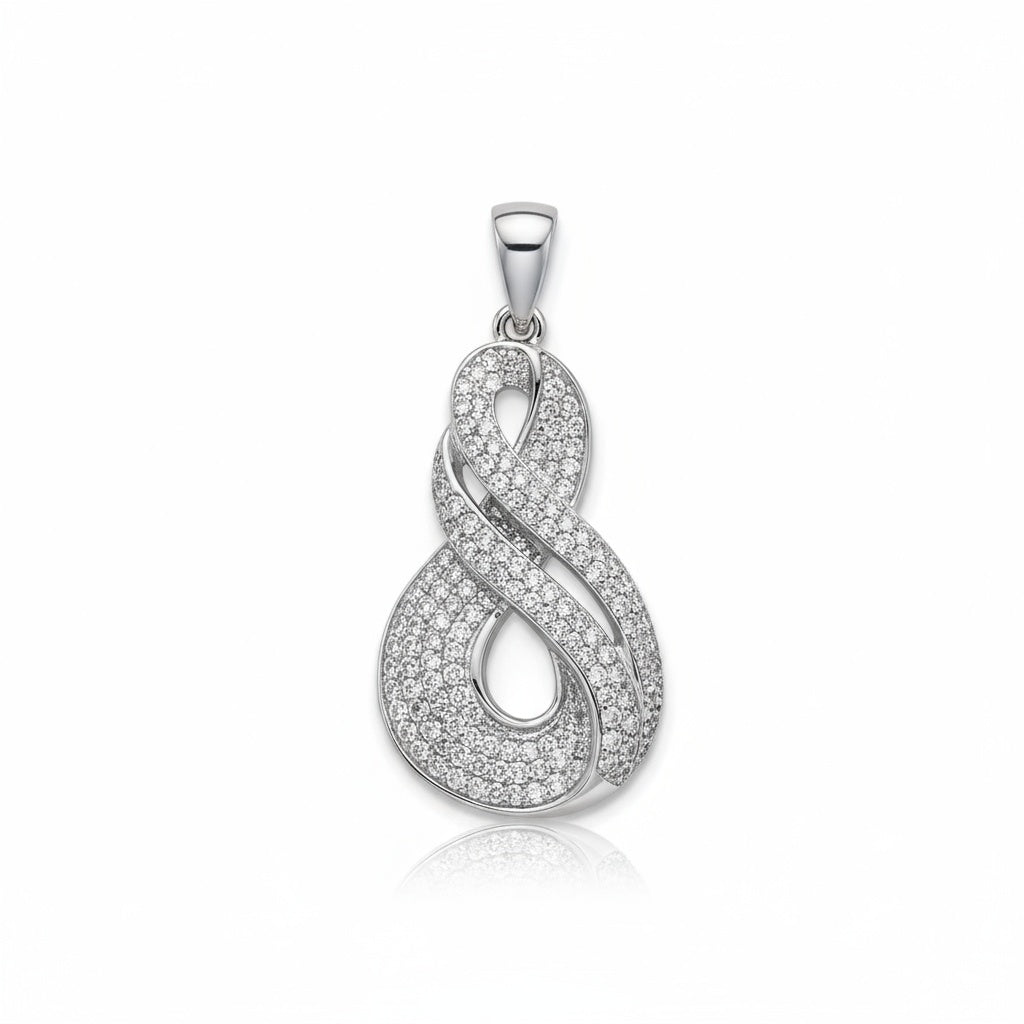 COLGANTE PLATA 925MM CIRCONITAS