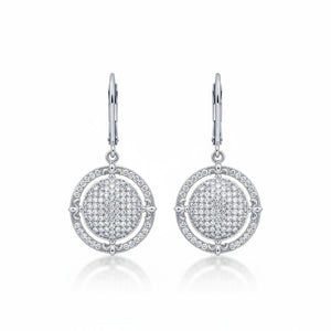 PENDIENTES PLATA 925MM REDONDO CIRCONITAS