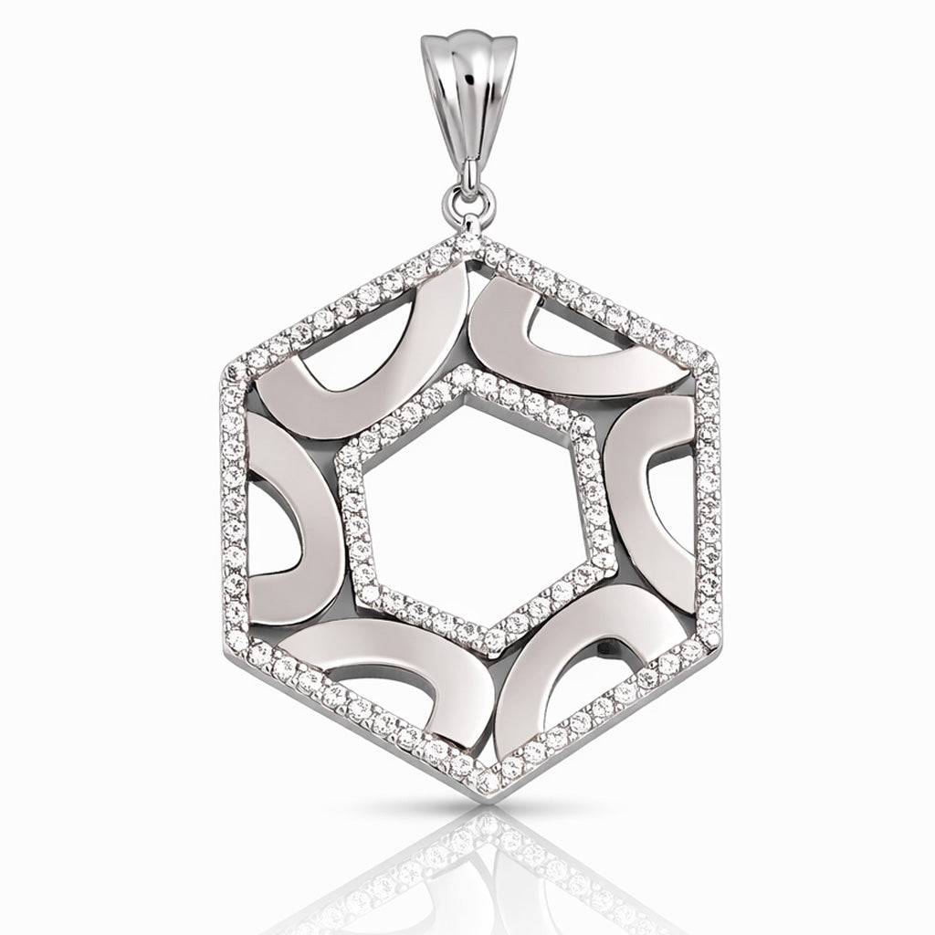 COLGANTE PLATA 925MM CIRCONITAS
