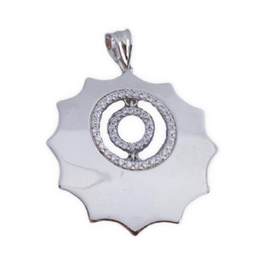 COLGANTE PLATA 925MM CIRCONITAS