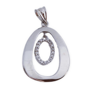 COLGANTE PLATA 925MM CIRCONITAS