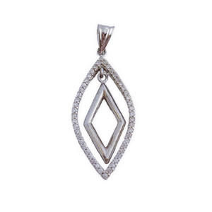 COLGANTE PLATA 925MM CIRCONITAS