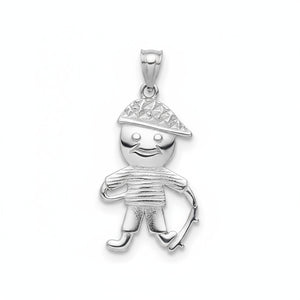 COLGANTE NIÑO PLATA 925MM