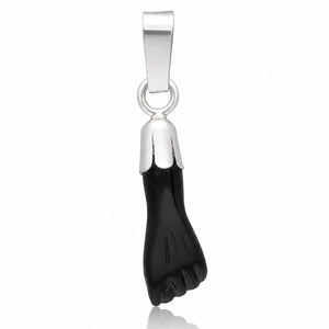 COLGANTE PLATA 925MM HIGA NEGRA GRANDE