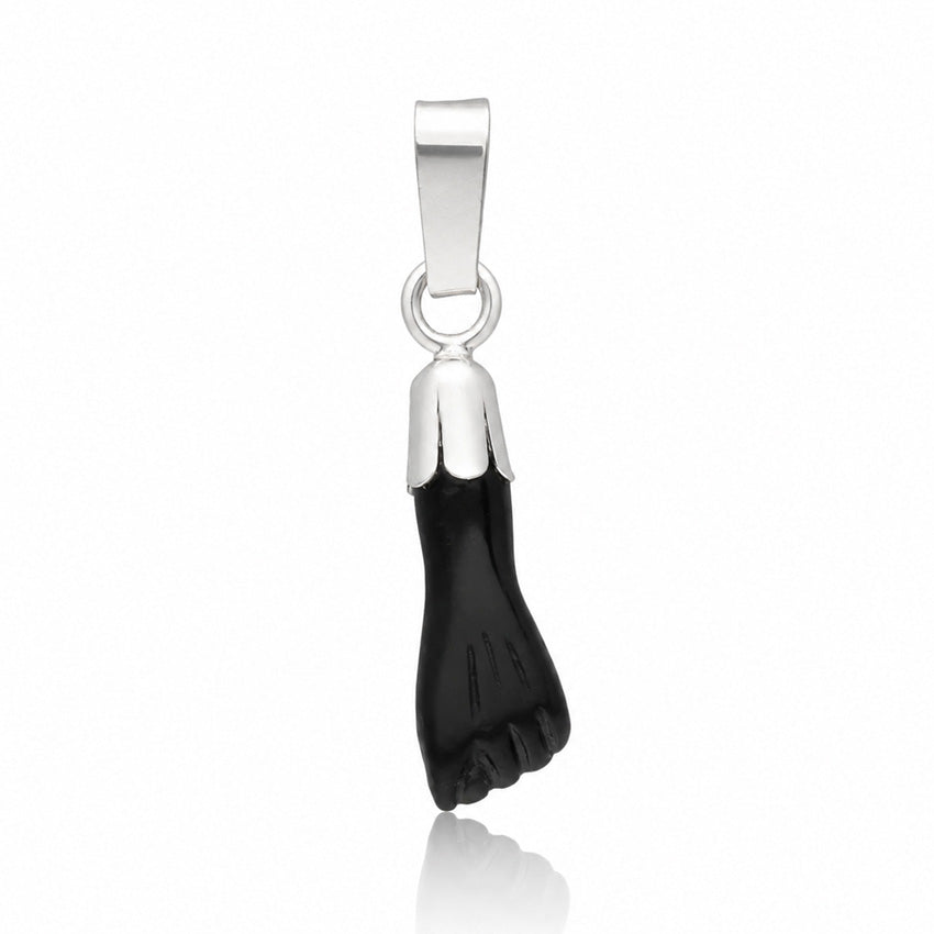 COLGANTE PLATA 925MM HIGA NEGRA MEDIANA