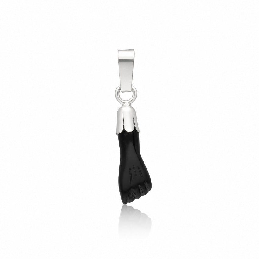 COLGANTE PLATA 925MM HIGA NEGRA PEQUEÑA
