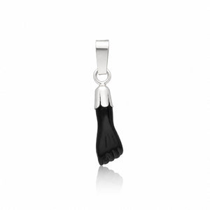 COLGANTE PLATA 925MM HIGA NEGRA PEQUEÑA