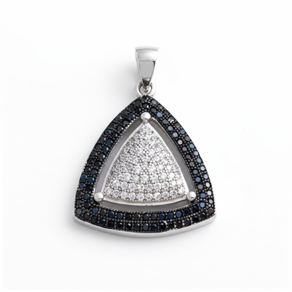 COLGANTE PLATA 925MM TRINGULO CIRCONITAS